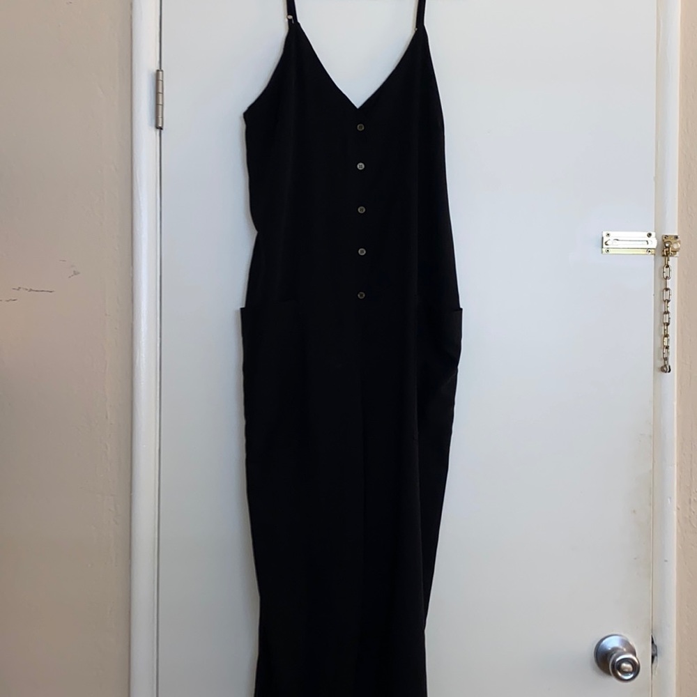 Black cropped romper